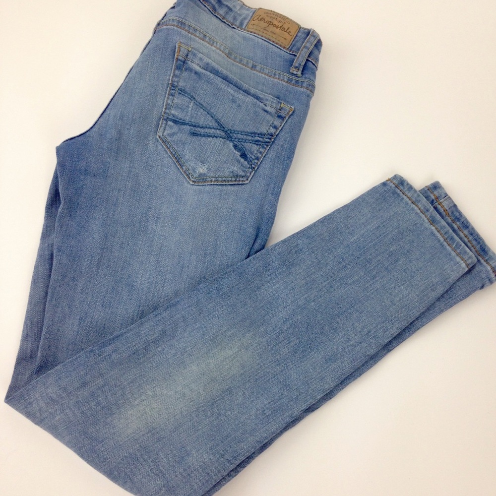 Aeropostale Lola Jegging distressed jeans Sz 000